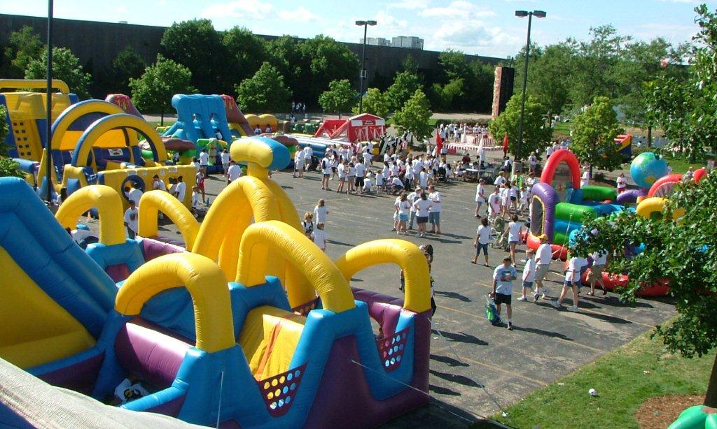 Inflatable Games at a company picnic