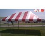Party Tent Rental - Red & White - 20 x 30