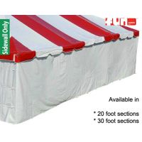 White Solid Color Tent Sidewall Rental