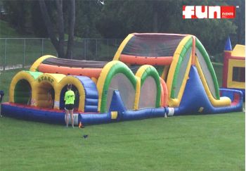Obstacle Course Inflatable - Mega Thrill Triple Lane