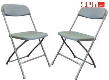 Light Gray Folding Chair Rental